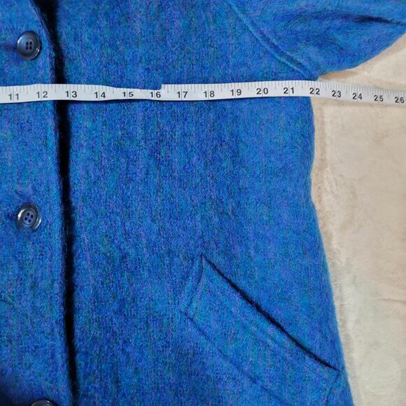 Vintage 1970s Oversized Anna Collection Mohair Wool Duster Peacoat - Size 10 - Picture 7 of 10